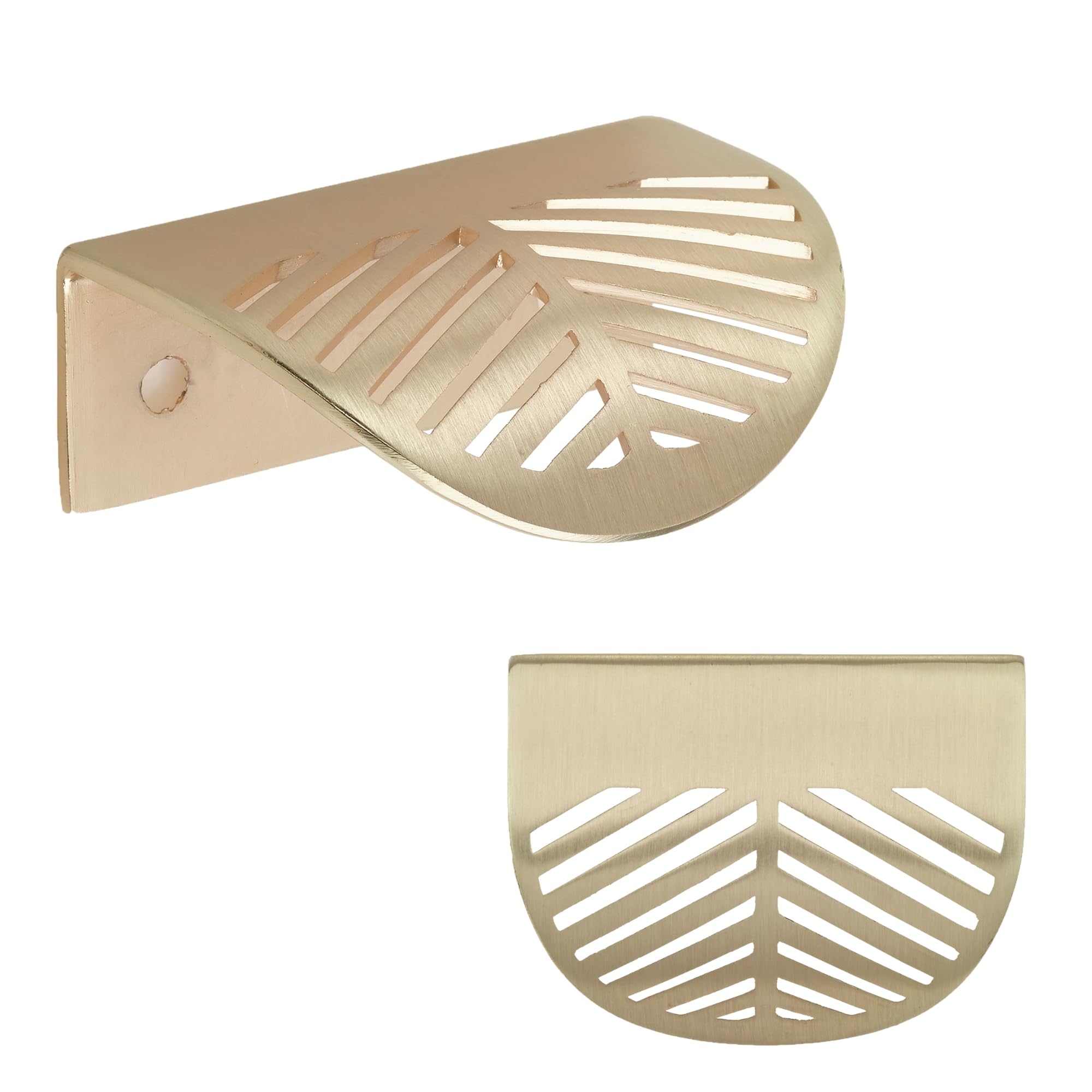 Keypak 10 Pack Deco Lip Pull Handles 60mm Brushed BrassContemporary Cabinet & Drawer Pull Handles For Diy Renovations from B&Q