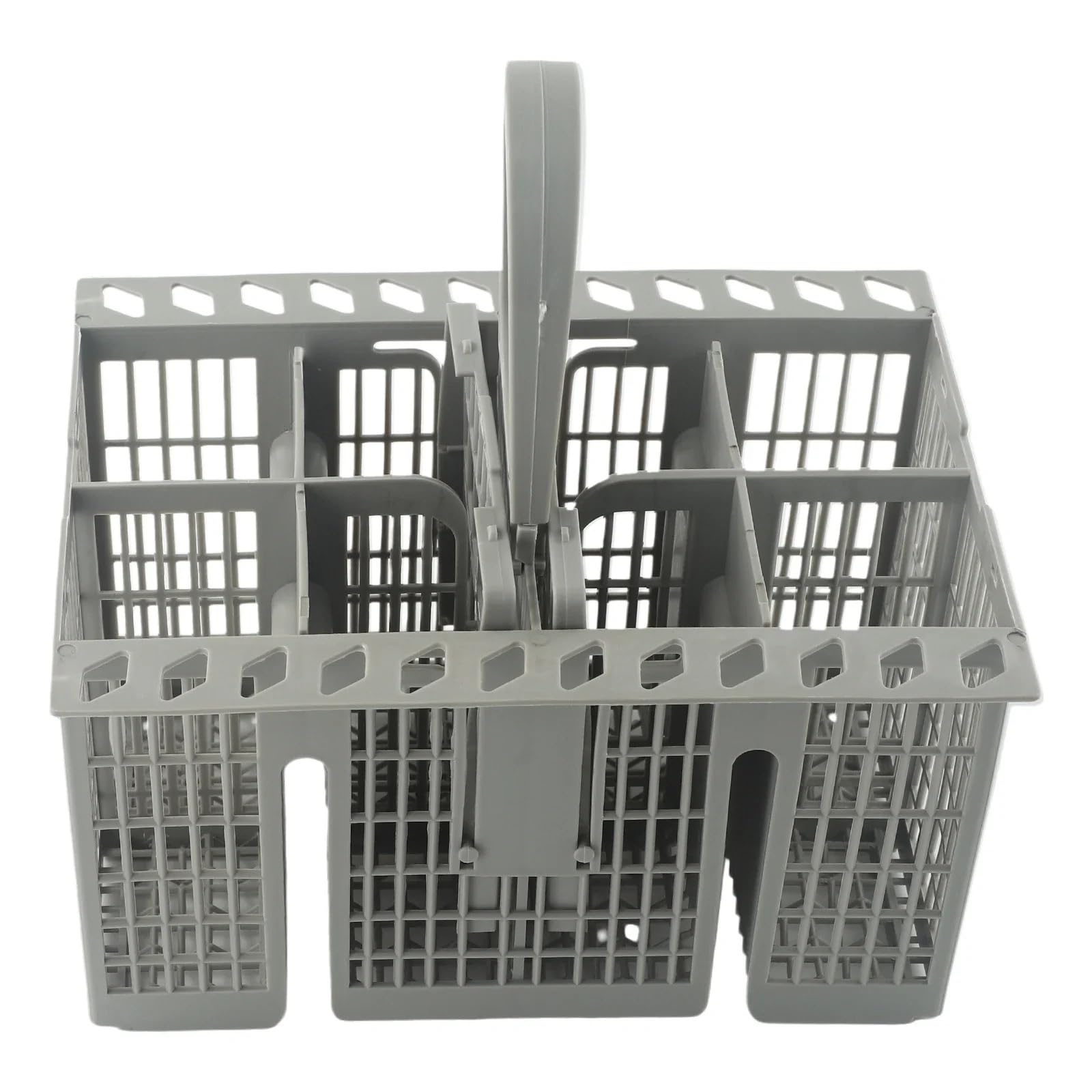 Cesta for lavavajillas, Cesta for Cubiertos for Bauknecht, Repuesto de plástico, Mango Redondo, Cesta for Cubiertos Desmontable Gris, 1 Unidad
