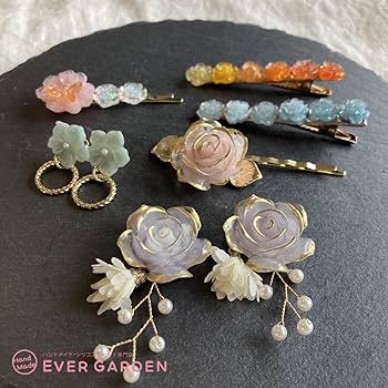 Amazon.co.jp: 【Ever garden】シリコンモールド 立体 花 5個