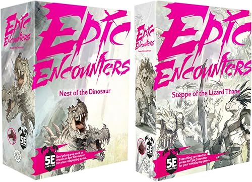 Epic Encounters Paquete Steamforged Nido del Dinosaurio y Estepa del Lagarto Thane (2 artículos)