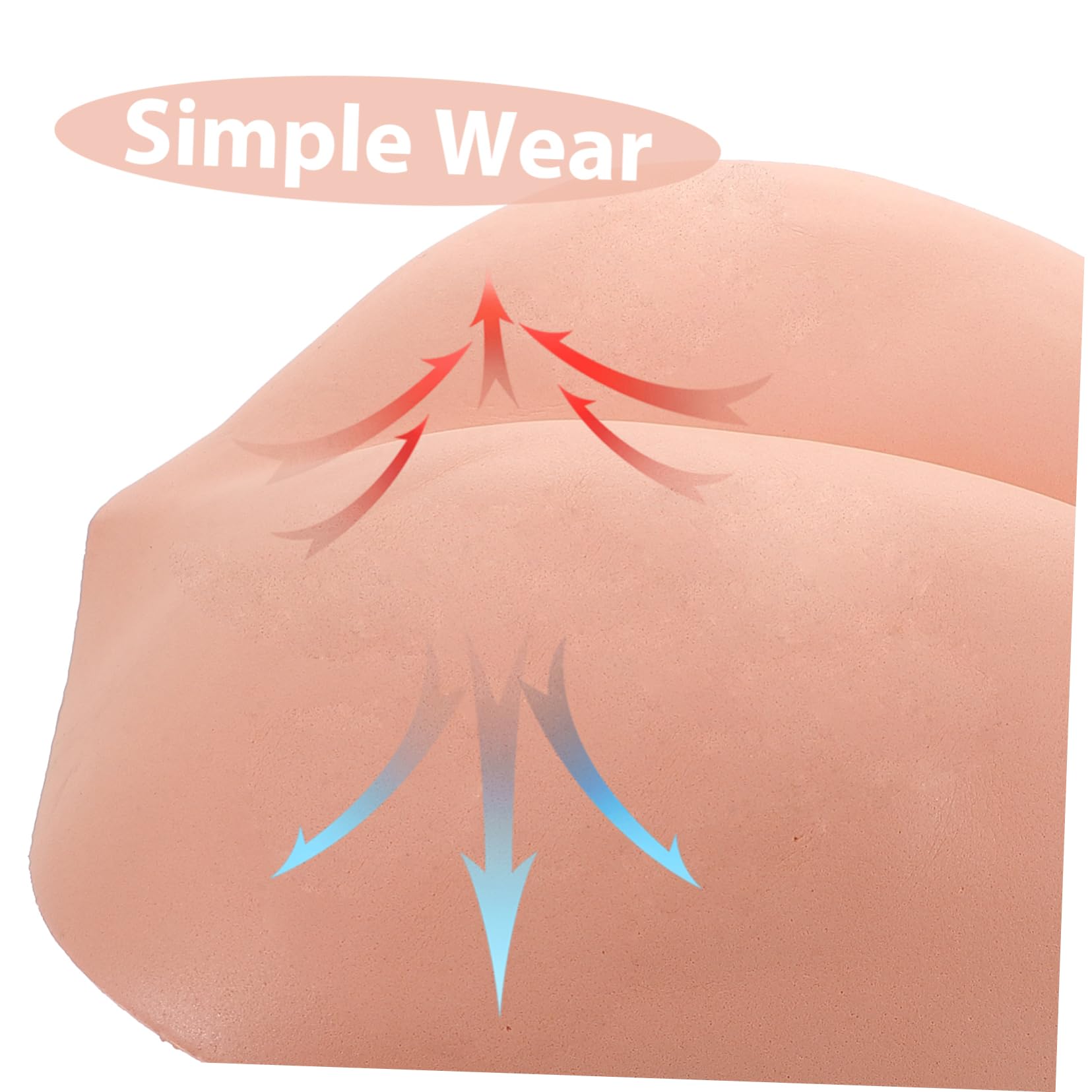 Toyvian Fake Buttocks Prank Prop Hilarious Costume Accessory for Halloween Parties Fun Faux Bum Pad for Cosplay Gatherings - Image 3