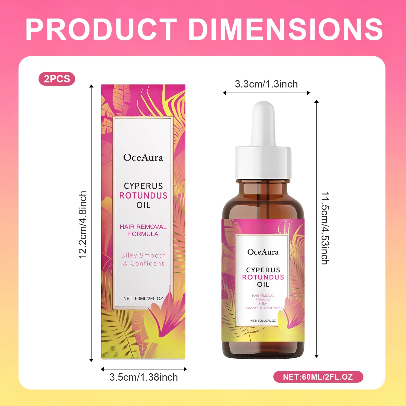 Cyperus Rotundus Oil,60ML Cyperus Rotundus Oil Hair Removal,Olio Cyperus Rotundus per la Depilazione,Riduce i pori e inibisce la crescita dei peli,Adatto a tutti i tipi di pell (Rosa)