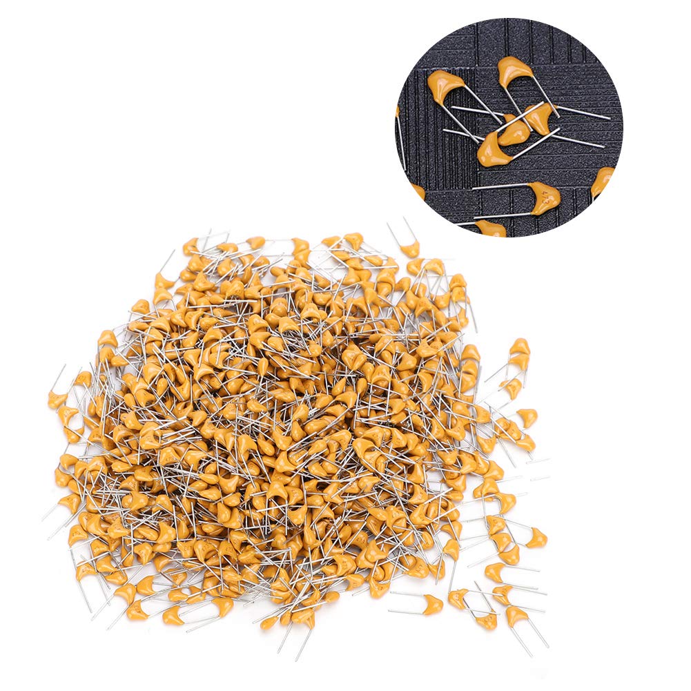 Condensatore ceramico multistrato, 1000 pezzi 221 condensatore ceramico a forma di disco in linea monolitico 220pF passo pin 5.08MM DC50V Deviazione 10% Bypass