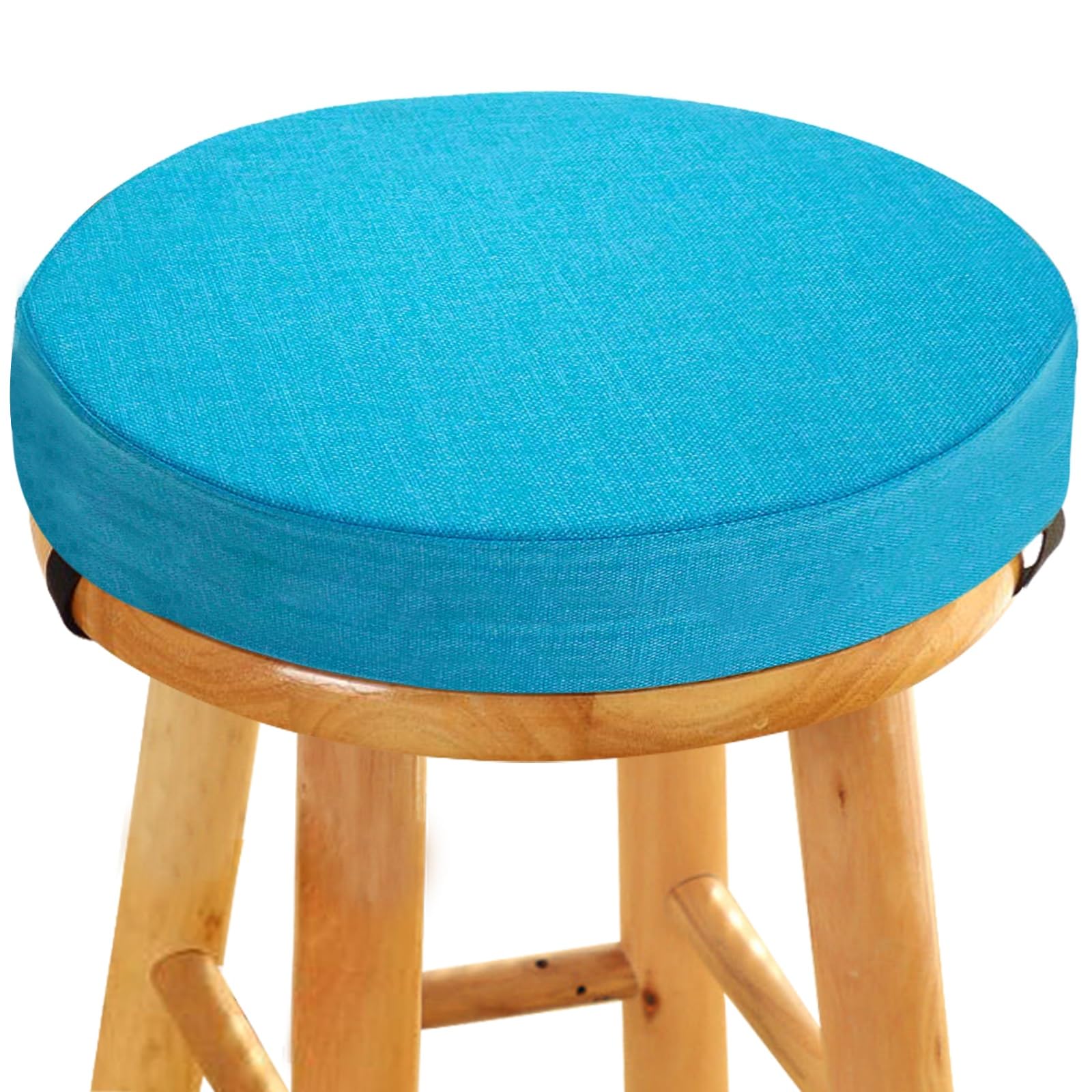 45D Foam Round Seat Cushion 5/8cm thick,30/33/35/40/45/50cm Anti-slip Buckle Round Stool Cushion, Circle Dining Chair Pad with Removable Cover for Dining Kitchen Bar Chairs Indoors Outdoors(Color 3,30