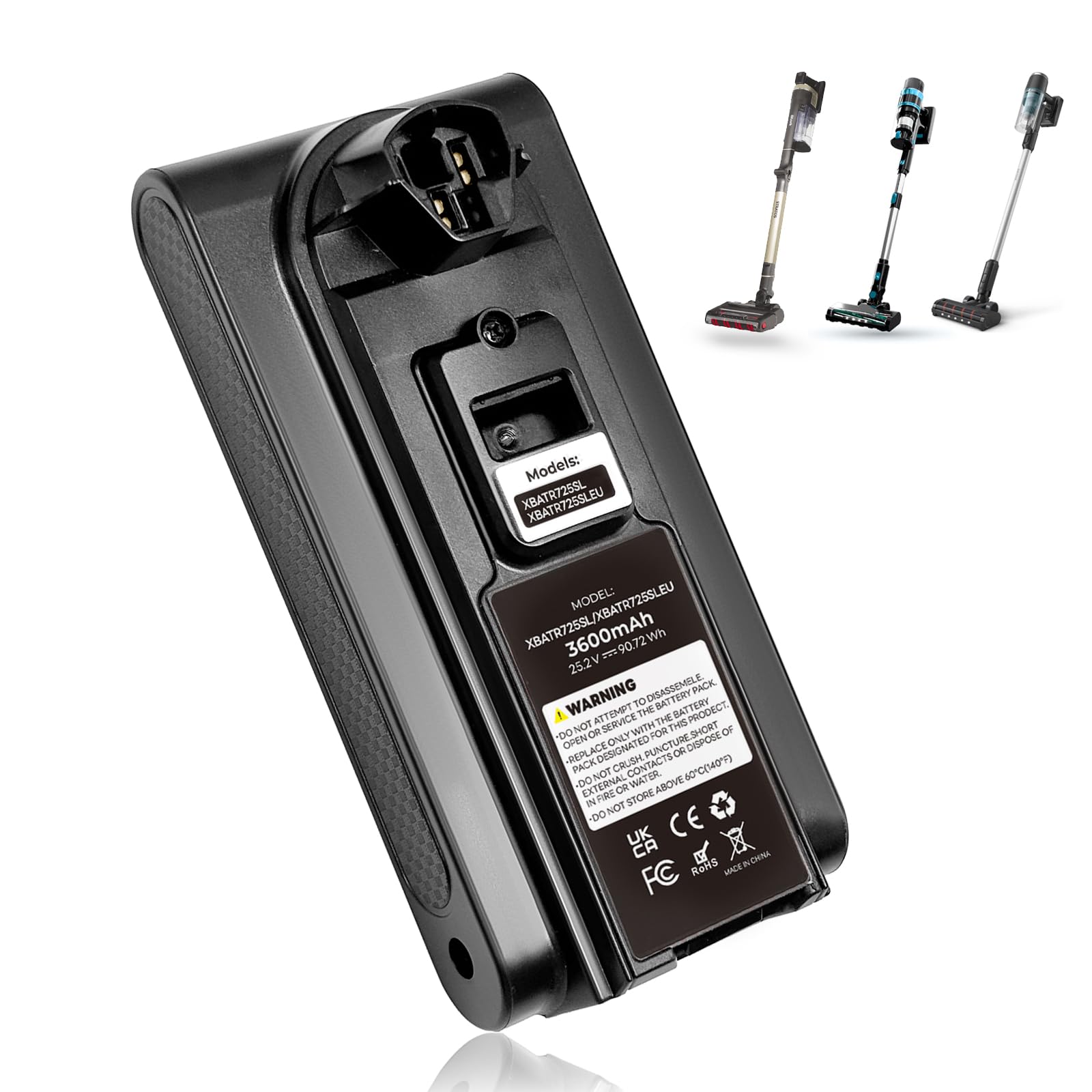2026 Upgrade XBATR725SLEU Akku, Große Kapazität 3600mAh 25,2 V Ersatzakku Zubehör Kompatibel mit Shark IZ420UKT, IZ400UKT, IZ400UK und IZ400UKTSB Akku-Staubsaugern
