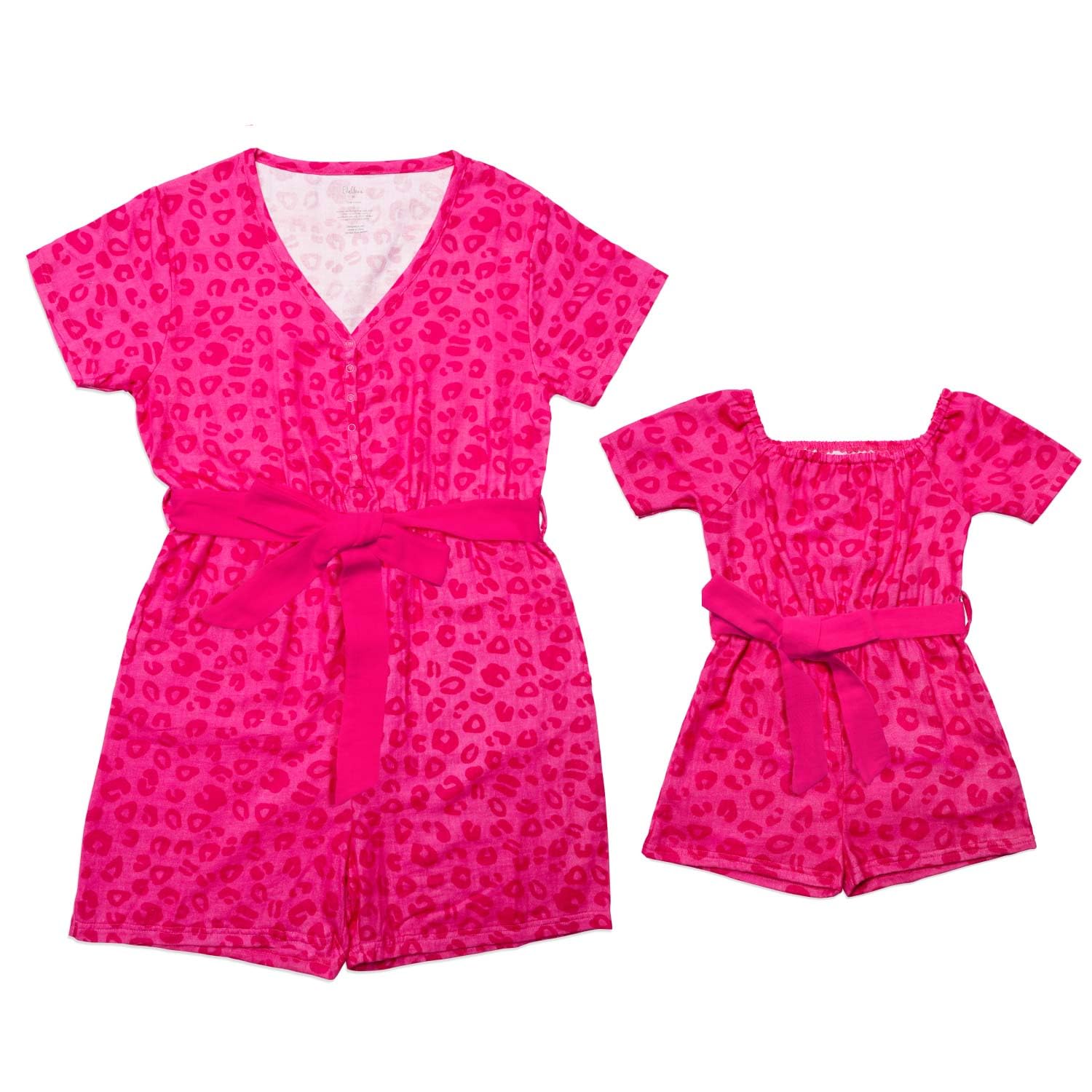 Mommy and Me Romper Short Sleeves Matching Outfits Mother Daughter Cute Jumpsuits Vacation Photoshoot Occasions