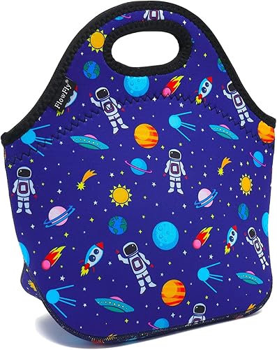 FlowFly Neoprene Kids Lunch box Insulated Soft Bag Mini Cooler Thermal Meal Tote Kit for Boys, Girls,Men,Women,School,Work, Office, Cow