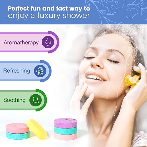 Miniatura 2 de Vaporizadores de ducha de aromaterapia, paquete de 6 bombas orgánicas de ducha para mujeres, madres y hombres, tabletas de ducha con aceites