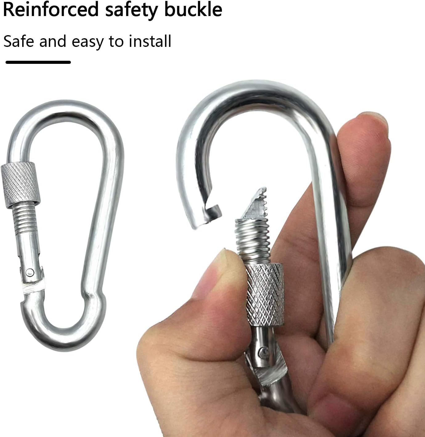 Tree Swing Straps, 2 PCS 440 Lbs Heavy Duty Hanging Strap with Lock Snap Carabiner Hook for Hammock Plank Weight Pulley Punching Bag : Patio, Lawn & Garden