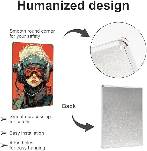 Miniatura 3 de Pilot #016 - Cartel de metal creativo #016, decoración de pared retro para puerta del hogar, jardín, bares, restaurantes, cafeterías, oficina,