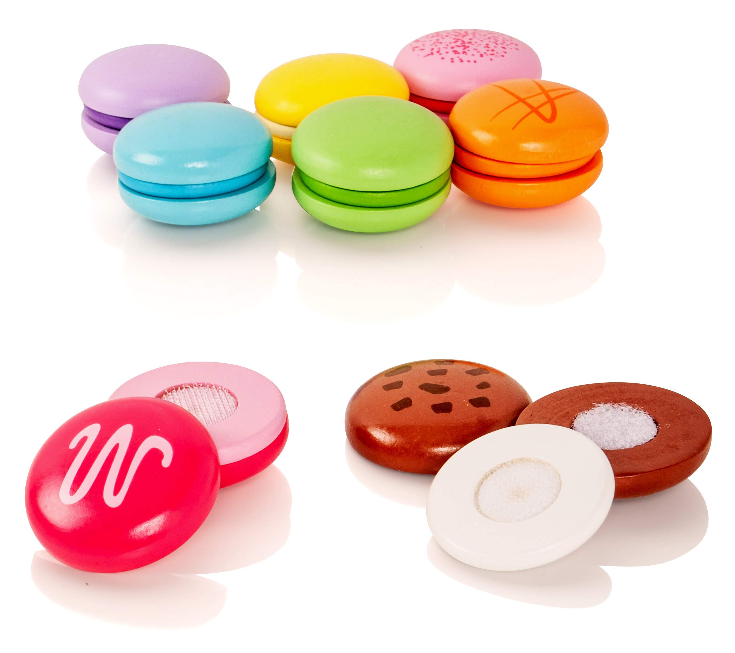 VIGA 50807 VIGA zestaw 8 ciastek z zabawkami Macaron, różne kolory, 30 x 9,7 x 5,2 cm (50807)