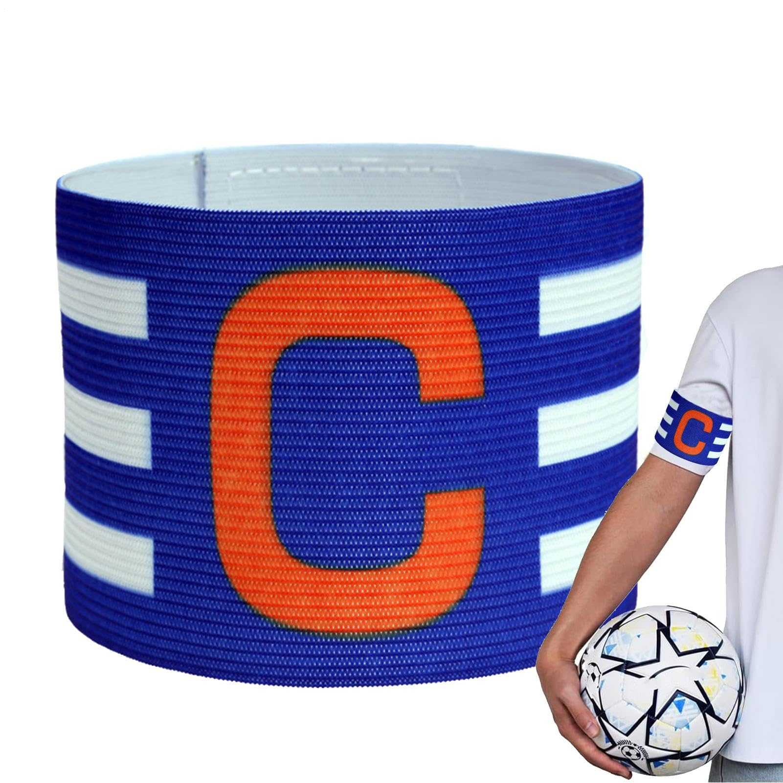 Fascia da capitano di calcio,bande di capitano di calcio - Bracciale da capitano sportivo da calcio | Bande per giocatore regolabili anti-caduta, fasce per capitano per accessori da gioco d