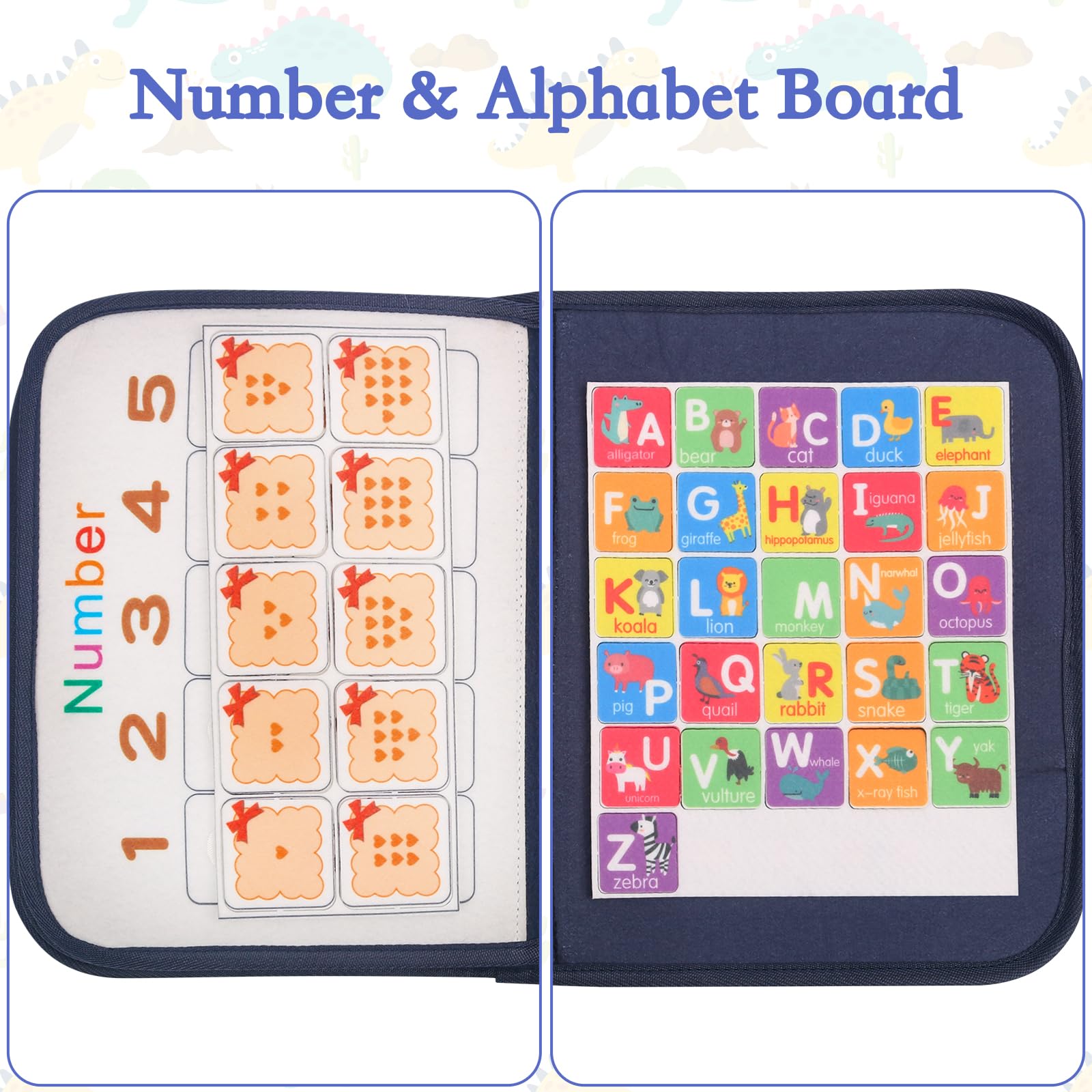 Withosent Busy Board per Bambini, 4 Strati Giochi Montessori, Pannello Sensoriale Montessori, Giochi Educativi 3 4 Anni con Fibbie, Cerniere, Lacci, Bottoni, Orologio, Alfabeto