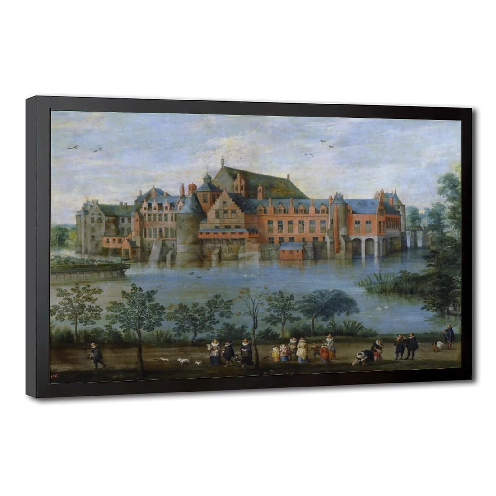 WCYB The Archduke Albert And Archduchess Isabel Clara Eugenia in The Palace of Tervuren Brussels Jan Brueghel The Elder Prints Posters Canvas Deco Painting