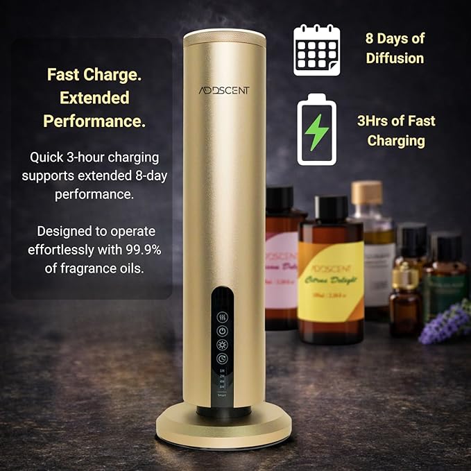 Difusor de Aromas Eléctrico Addscent Gold 120ml Smart Timer Bluetooth miniatura 8