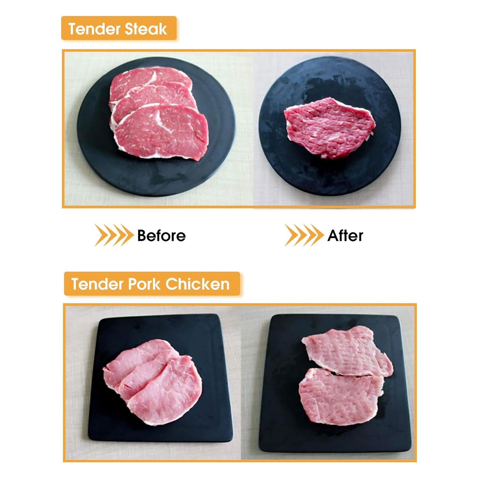 Batticarne manuale per appiattire le bistecche di manzo e maiale, resistente, per hamburger, cucina casalinga