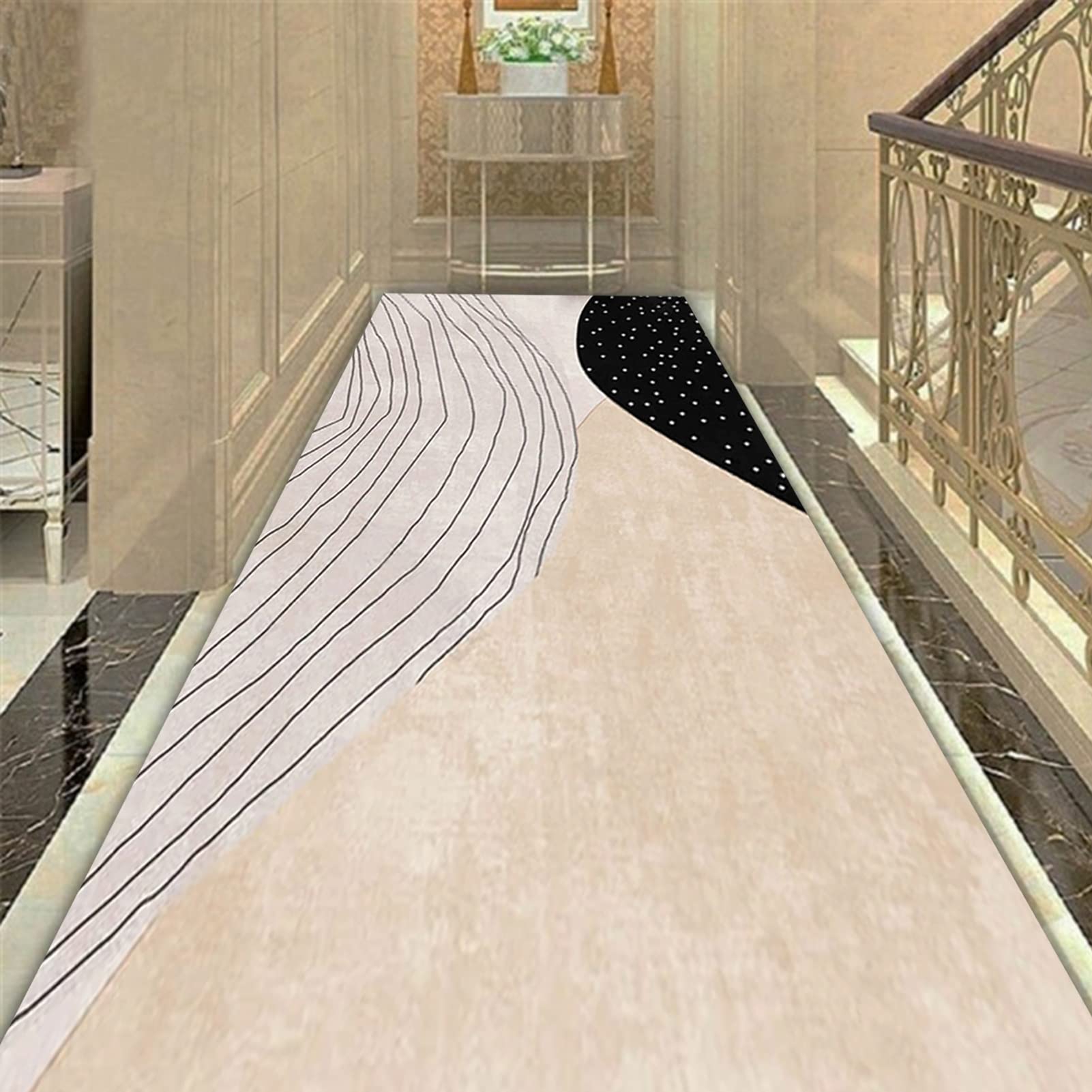 Modern Passage Tappeto Runner per Scale del Corridoio, Nordic Tappeto Cappeto Domestico Hotel Innnicata Corridoio Corridoio Tappeto Runner Lavabile Tappetini Antiscivolo (Size : 80x100cm)