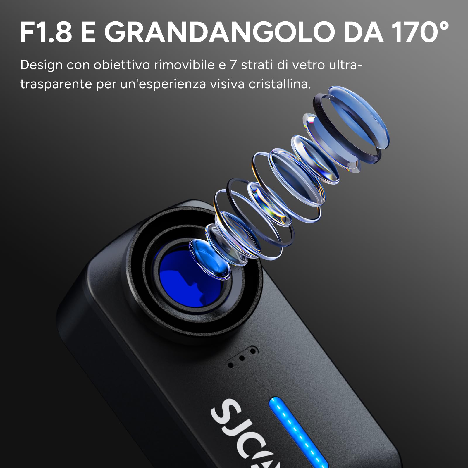 SJCAM C110Plus Magnetic Combo, Mini body cam, 4K Pocket Action Cam, 5G