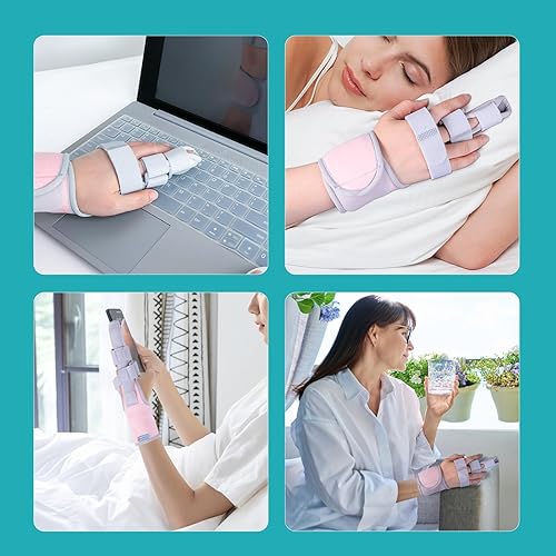 Miniatura 8 de Soporte de férula de dedo compatible con dedo índice, dedo medio, dedo anular, férula meñique, soporte ajustable para mano derecha o izquierda,