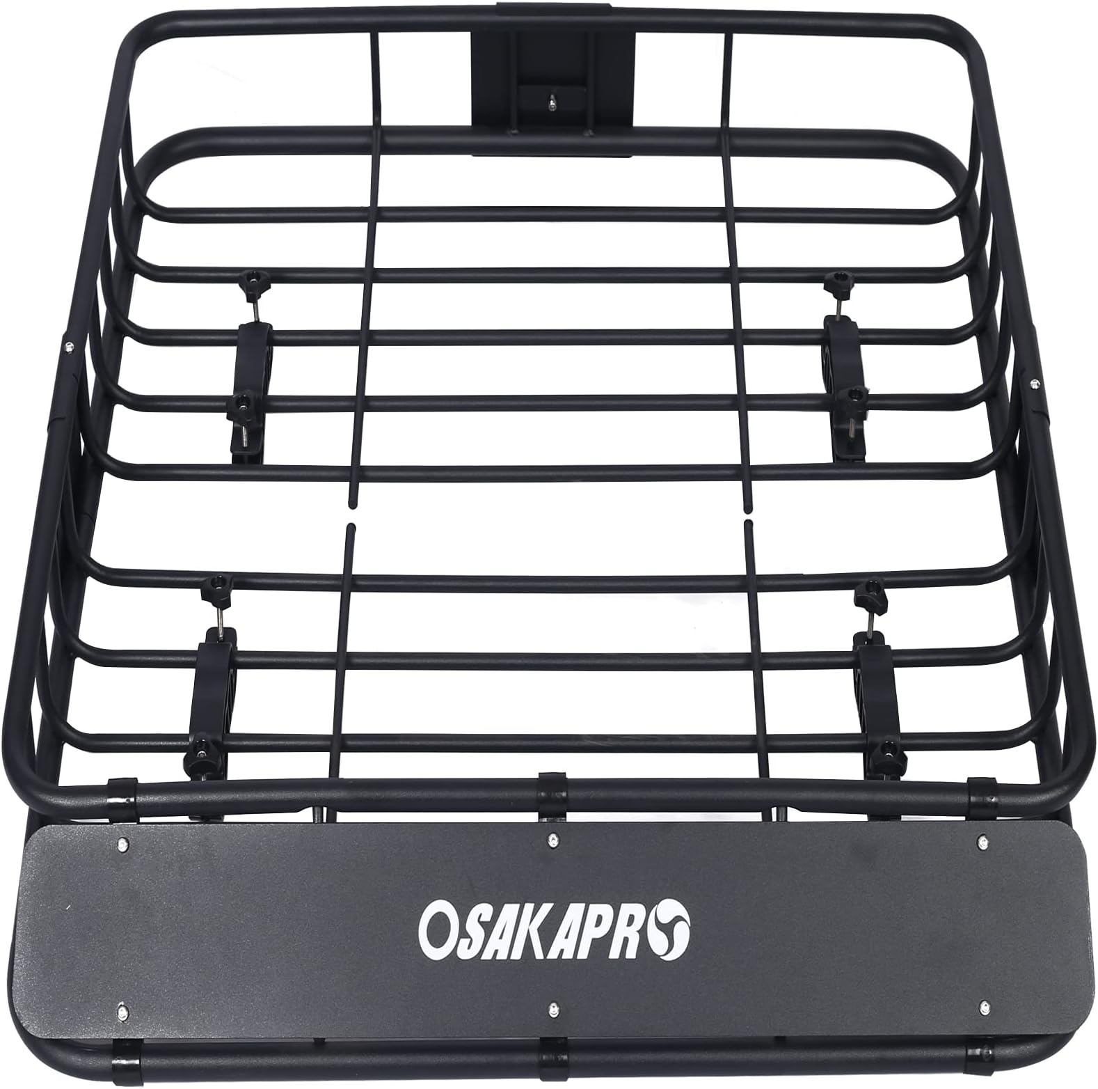 Heavy Duty Roof Rack Cargo Carrier, 150lbs Capacity Steel Basket, Universal Top Mount Carrier for SUV & Truck, Black Steel Roof Rack (43")