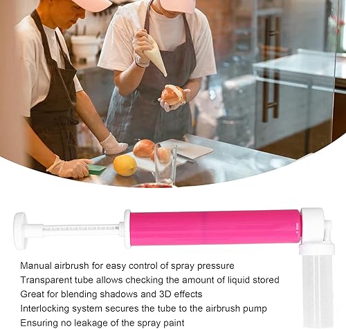 Miniatura 2 de Kit de pistola de pulverización manual para pasteles, aerógrafo manual para pasteles, herramientas de decoración con purpurina, herramientas de