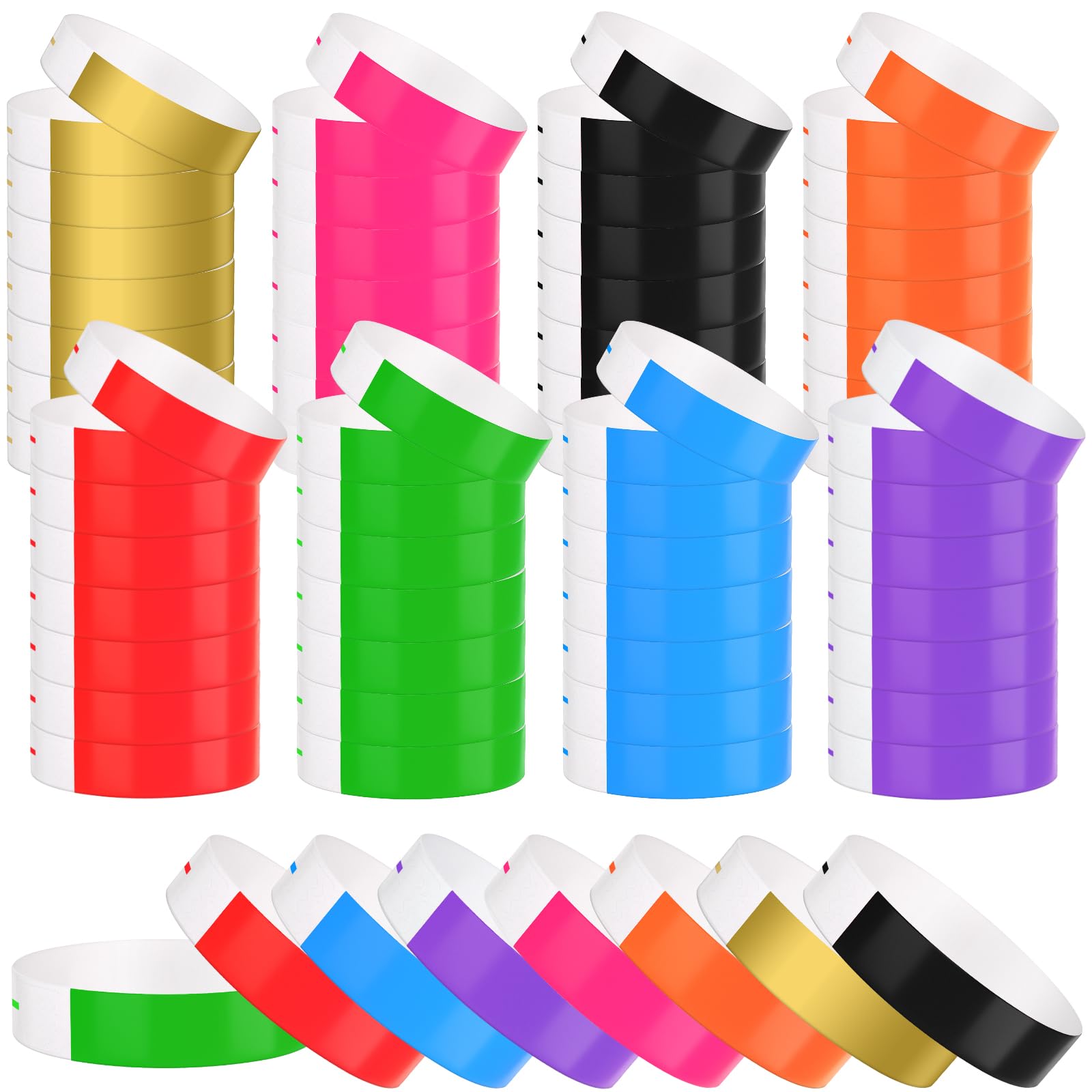 Lot De 400 Bracelets En Papier Pour événements - Résistants à L'eau, Ajustables, écriture Au Stylo - Rouge