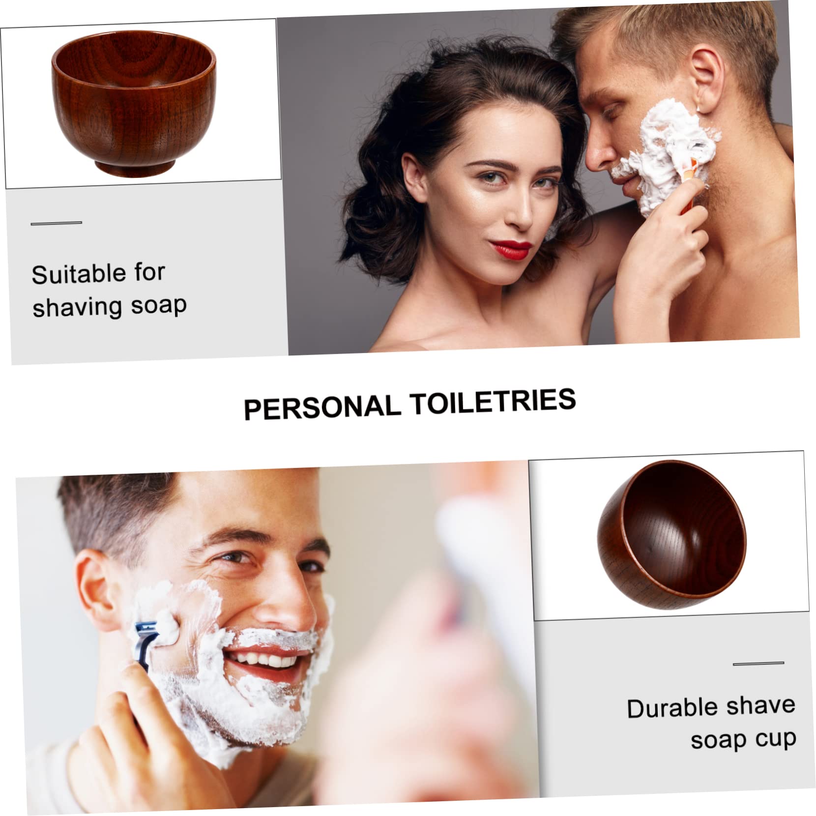 Gogogmee Beard Shave Soap Bowl Wooden Shaving Mug Shave Soap Mug Cup Men's Tool