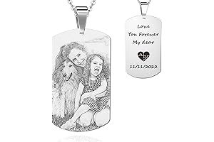 Personalized Picture Engraved Dog Tag Necklace: A Bespoke Keepsake for Men