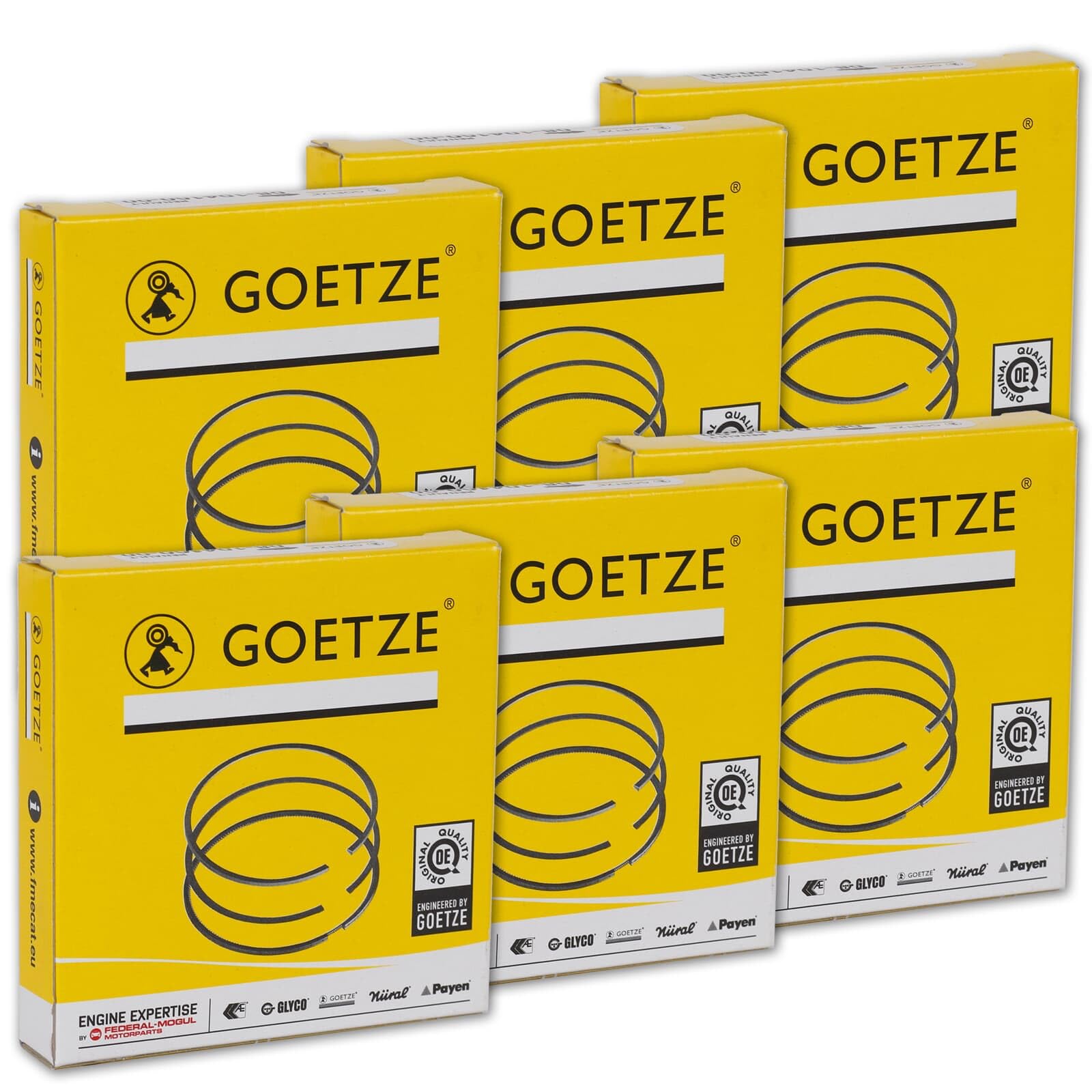 6x Goetze Kolbenringe 83mm