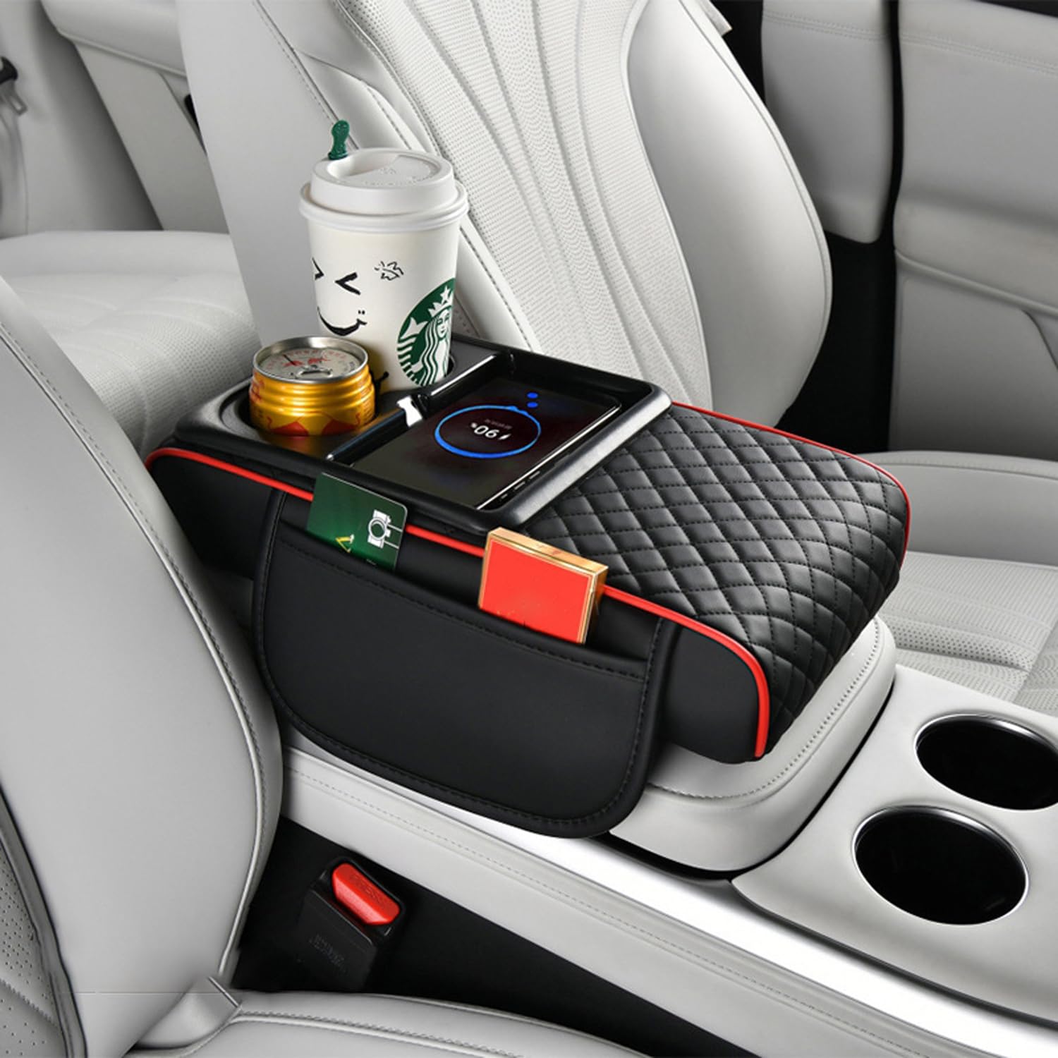 GSENIN Auto Armrest Cushion for Suzuki Ciaz Swace Kizashi Samurai Jimny Ignis SX4 Vitara