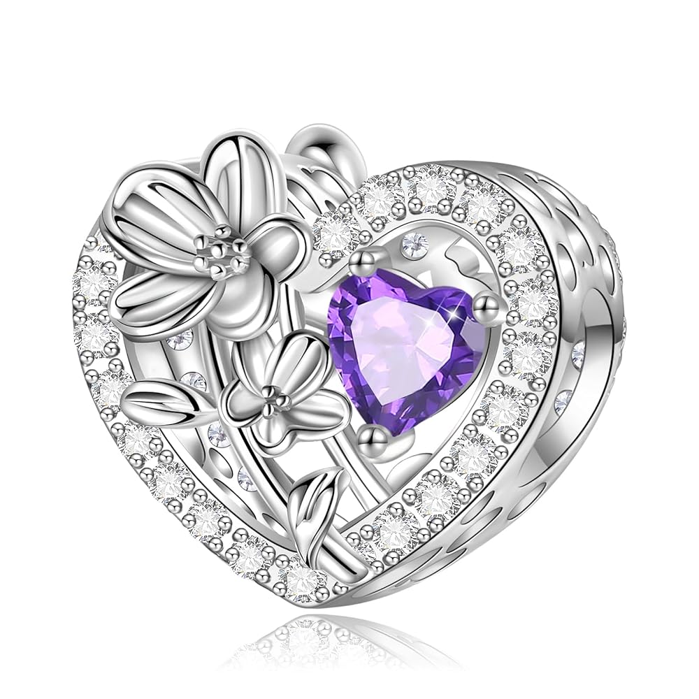 ヴィンテージ パフィーハート 大きな2輪の花 925 シルバー