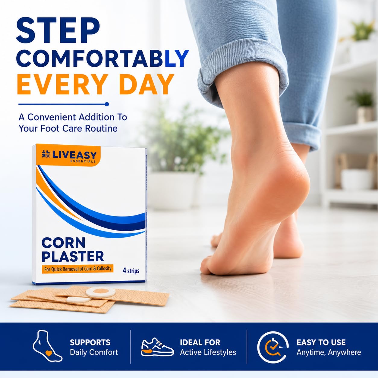LIVEASY Essentials Corn Plaster Pack of 3 (4 Strips Each) — Amazon image 7