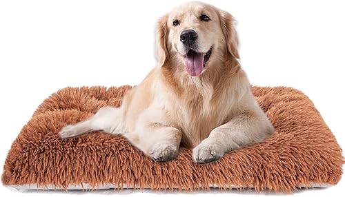 Miniatura 1 de Cama lavable a máquina, almohadilla de felpa de lujo para perros y gatos, tapete inferior antideslizante para perrera, camas peludas para razas de