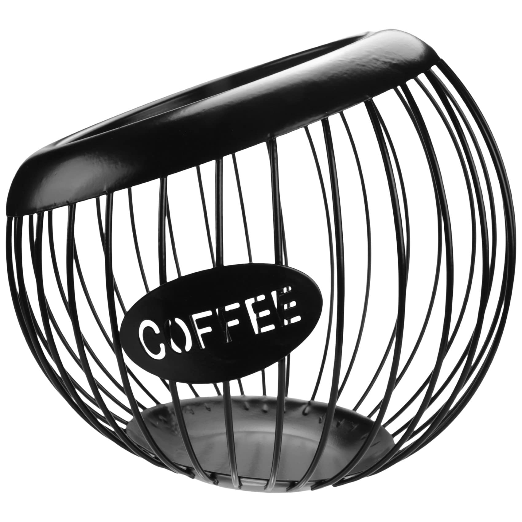 LAUGHERER Coffee Pod Holder, Capacity K Cup and Espresso Coffee Pod Organizer, Metal Coffee Capsule Storage Basket