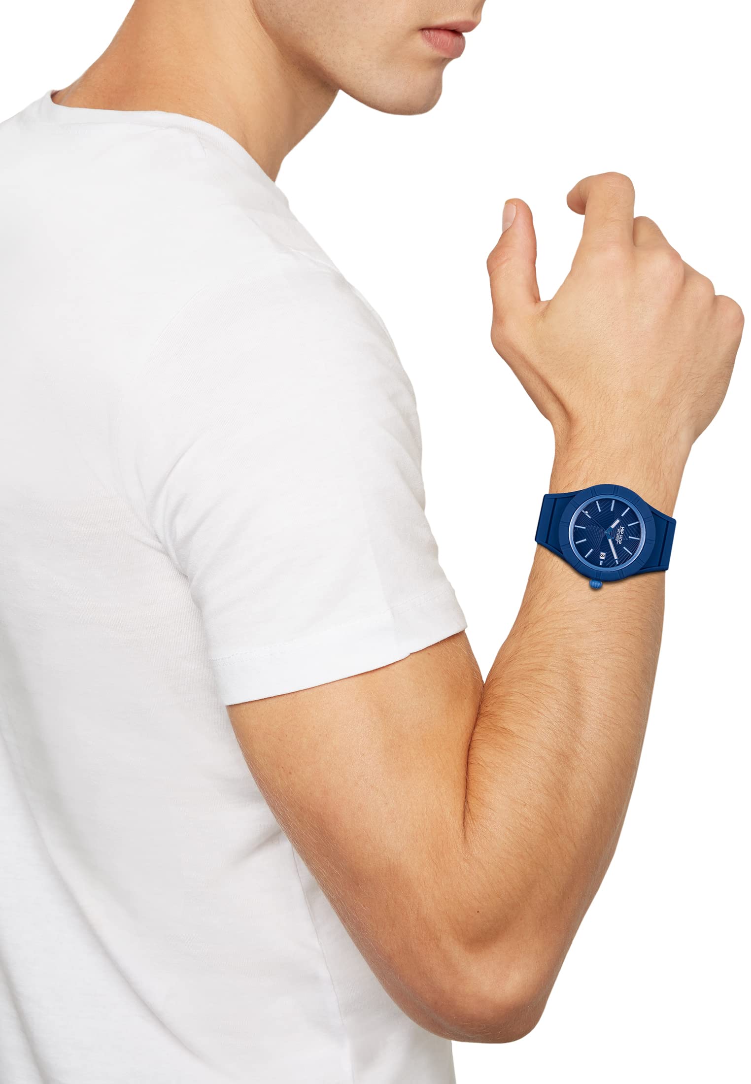 Hip Hop X Man 3.0 męski zegarek na rękę z silikonu w kolorze niebieskim, średnica koperty: 42 mm, HWU1077