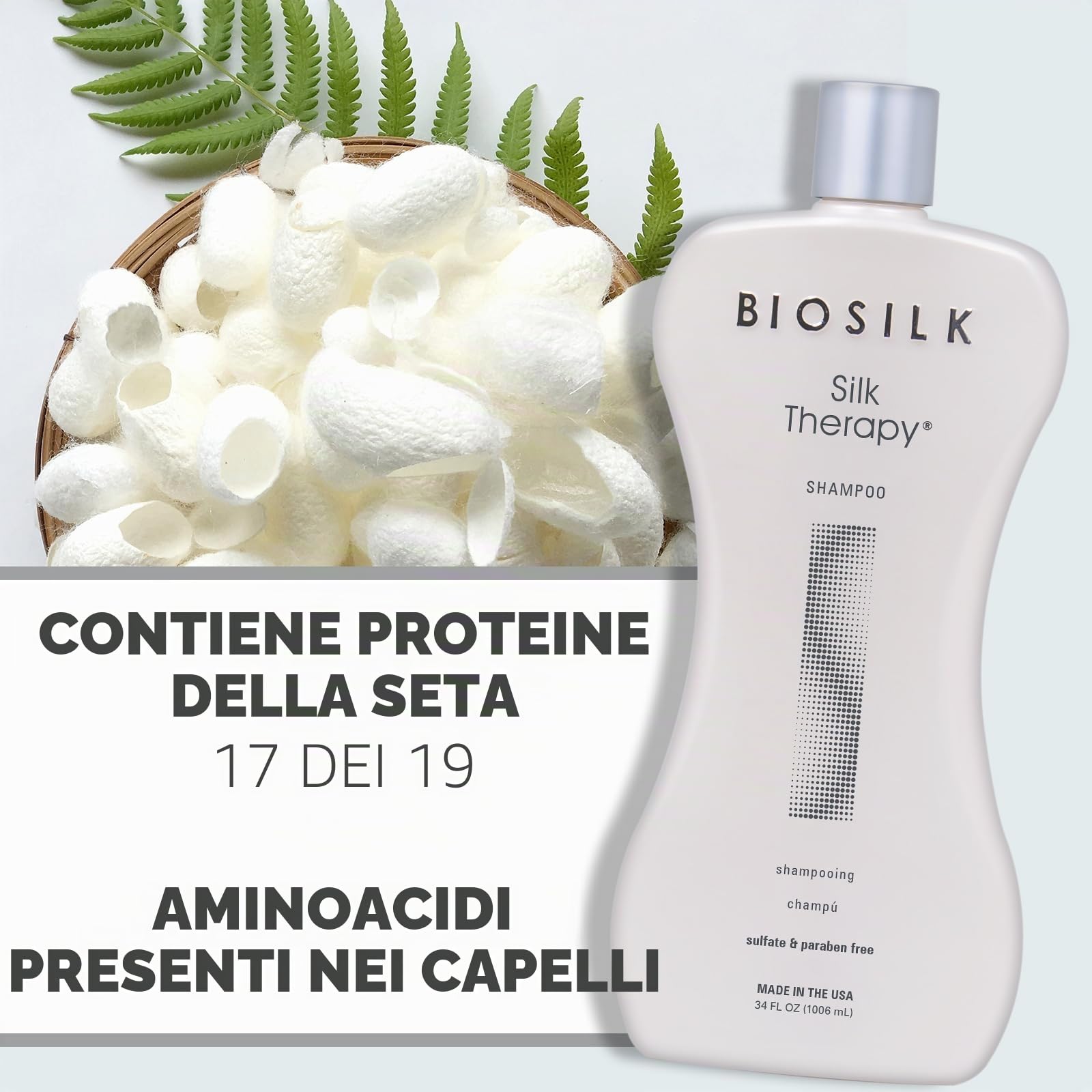 Biosilk Silk Therapy Shampoo - Professional Salon Quality Nourishing Cleansing for Unisex - 34 oz