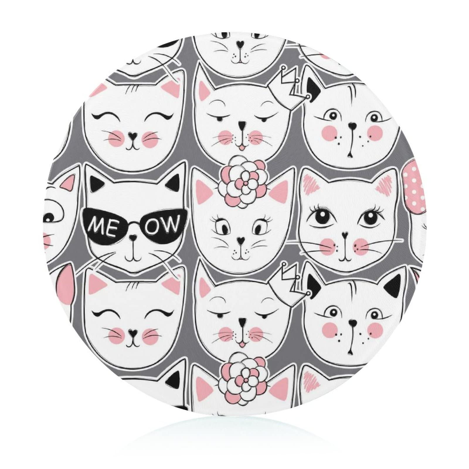 Planche à découper Cartoon Cat en verre trempé 20 cm anti-choc thermique