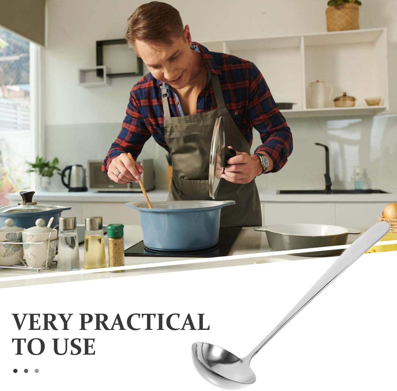 MAGICLULU Spoon Soup Pan Ladle Pasta Ladle Deep Soup Canning Wok Cooking Kitchen Water Household Water Scoop Wow Stainless Steel Japanese-style Shabu-shabu