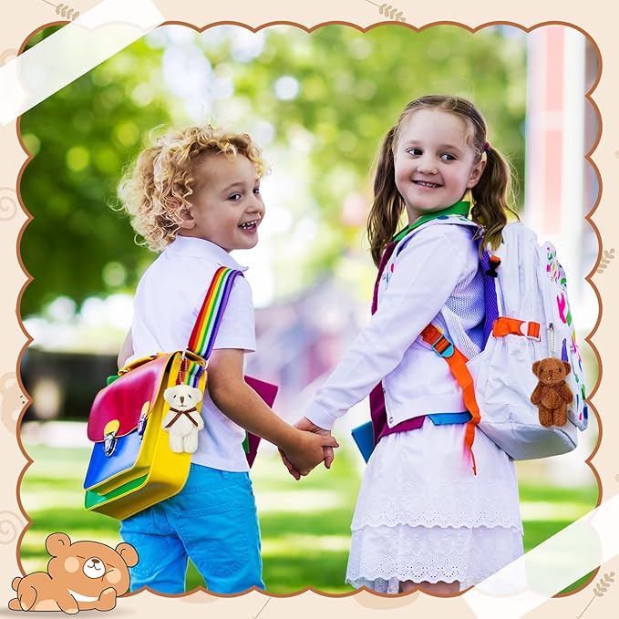 Jenaai 24 Mini Osos Con Corbata 2.35 Pulgadas Peluche Pequeño miniatura 6