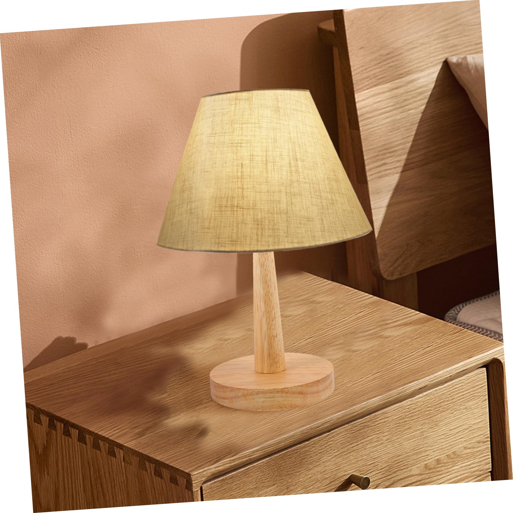 UPKOCH Lampada da Tavolo Fai da Te in Legno e Ferro con Base e Supporto, Design Moderno per Camera da Letto, Atmosfera Calda e Sicura