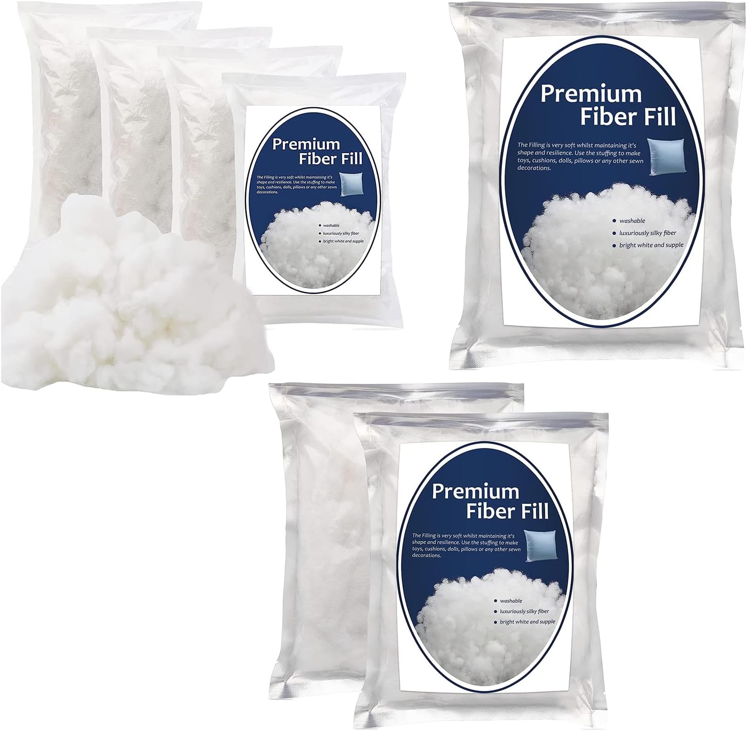 750g/26.4oz Polyester Fiber Fill, Premium Fiber Fill