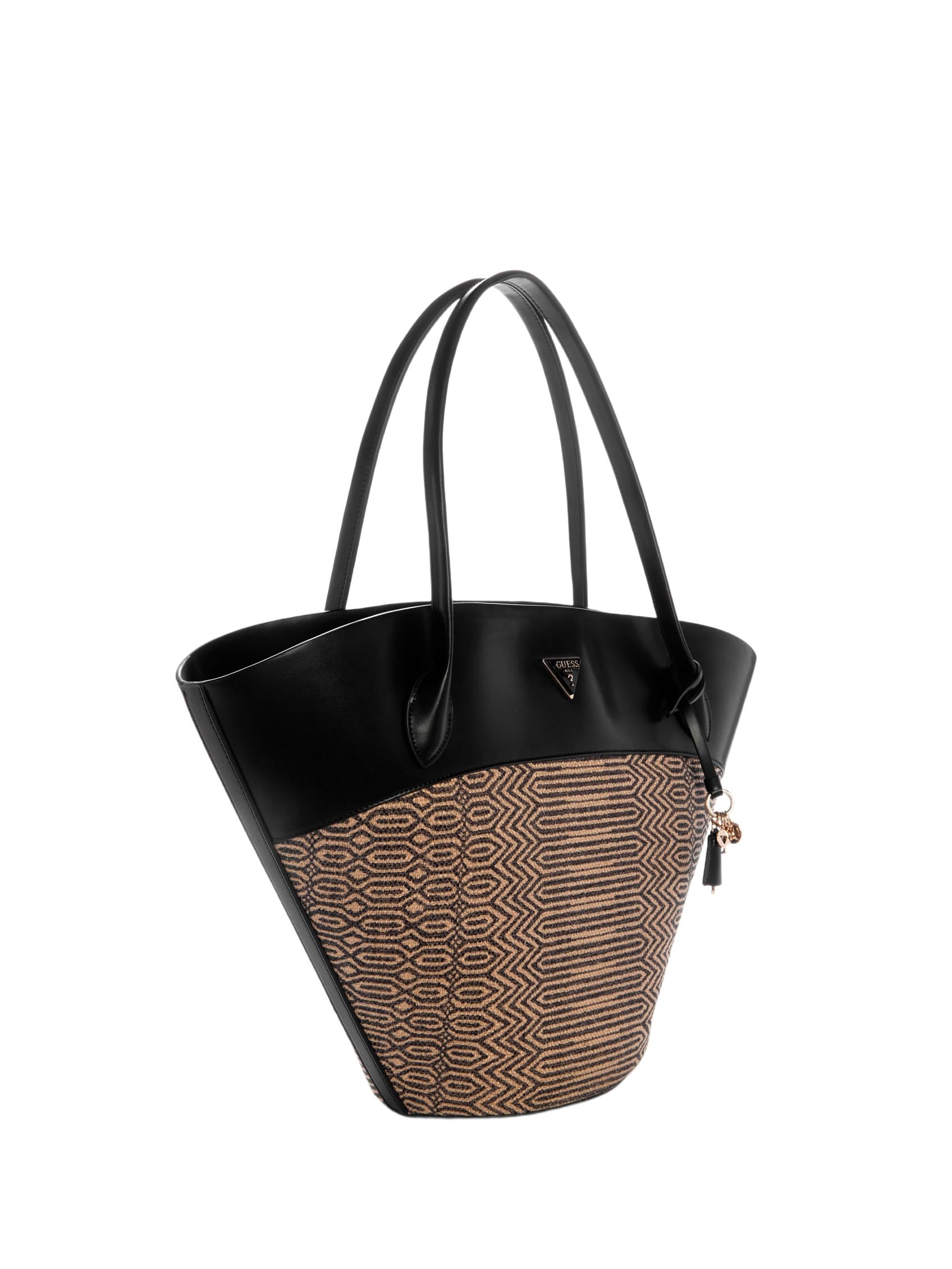 GUESS bolso shopper Venere Extra Large Tote Natural/Black multicolor