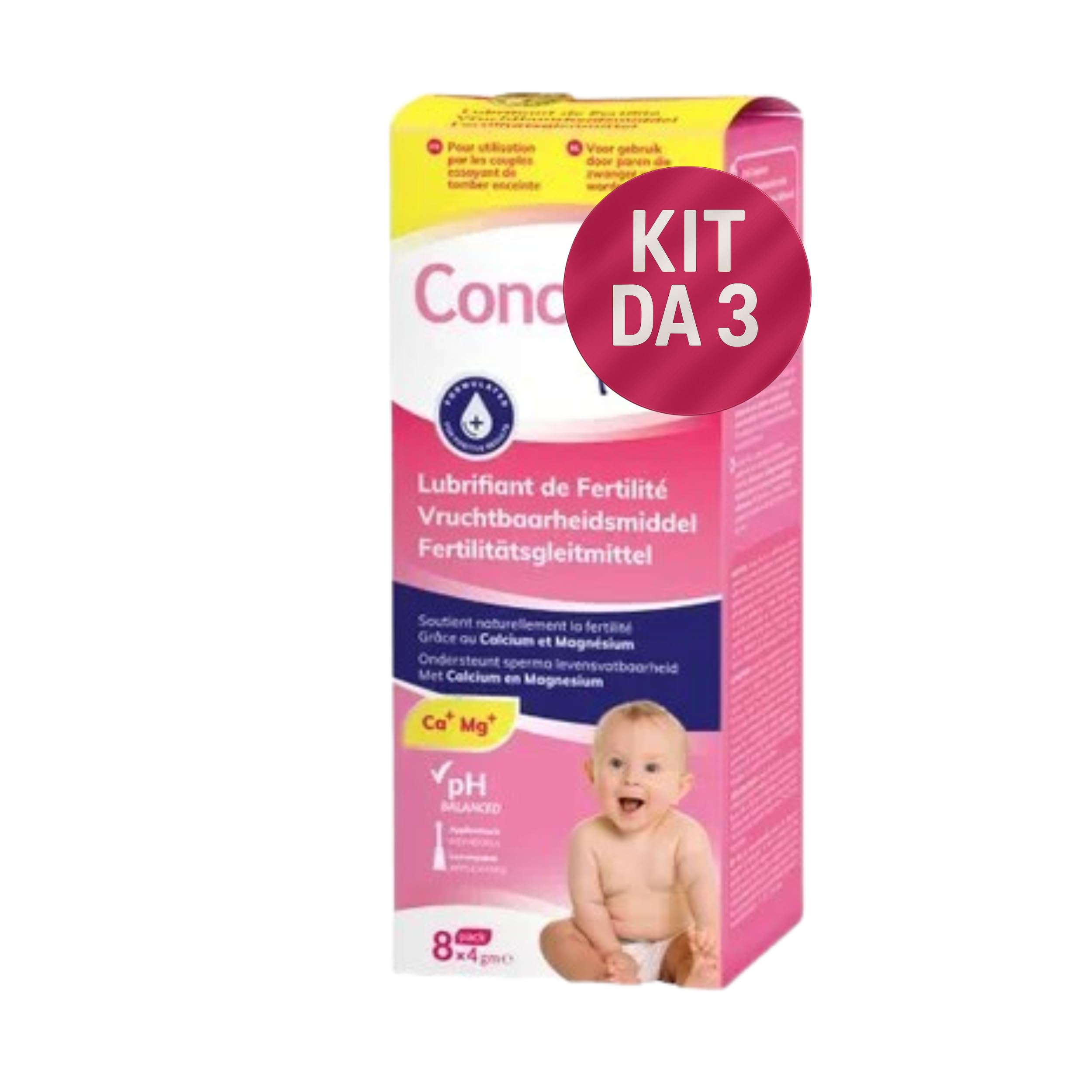 Gel lubrificanti sessuale [KIT DA 3] Lubrificante – Intimo | pH Bilanciato – Sperm Friendly | 8 applicatori monodose igienici da 4g – Senza profumo