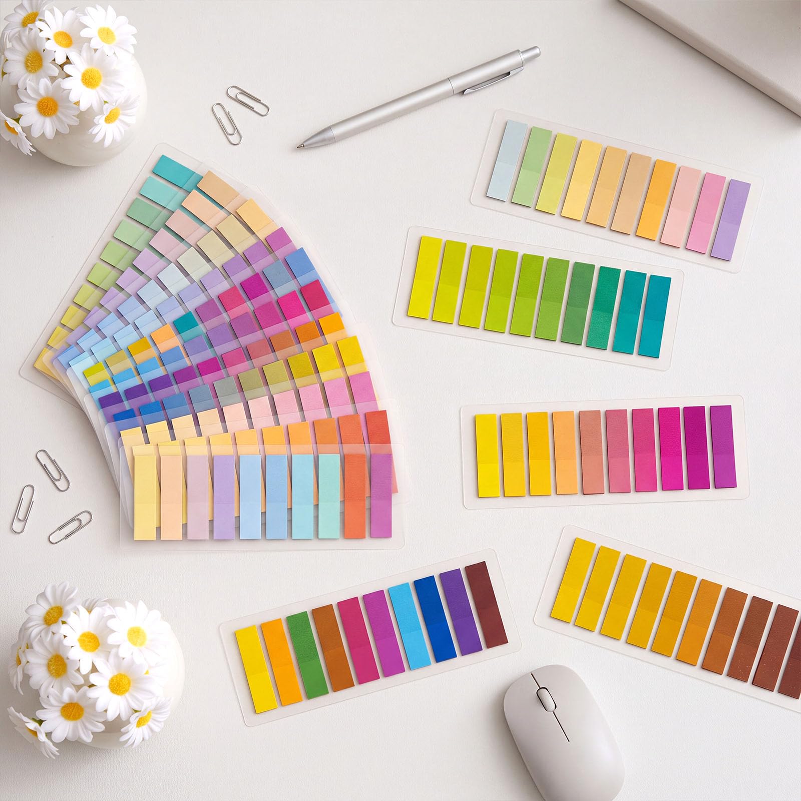 ReliThick 16000 pestañas adhesivas para escribir, notas de libro de 80 colores para anotar libros, pestañas de índice autoadhesivas para Biblia, planificador, cuaderno, suministros escolares y de