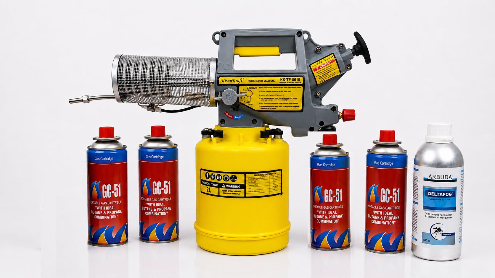 KisanKraft Thermal Fogging Sprayer KK-TF-8610 HeavyDuty Mini Fogger for Mosquito & Pest Control 2L Tank Portable Agricultural Fogger (KISANKRAFT - 1, GAS CAN - 4, CHEMICAL 500ML - 1)-image-36