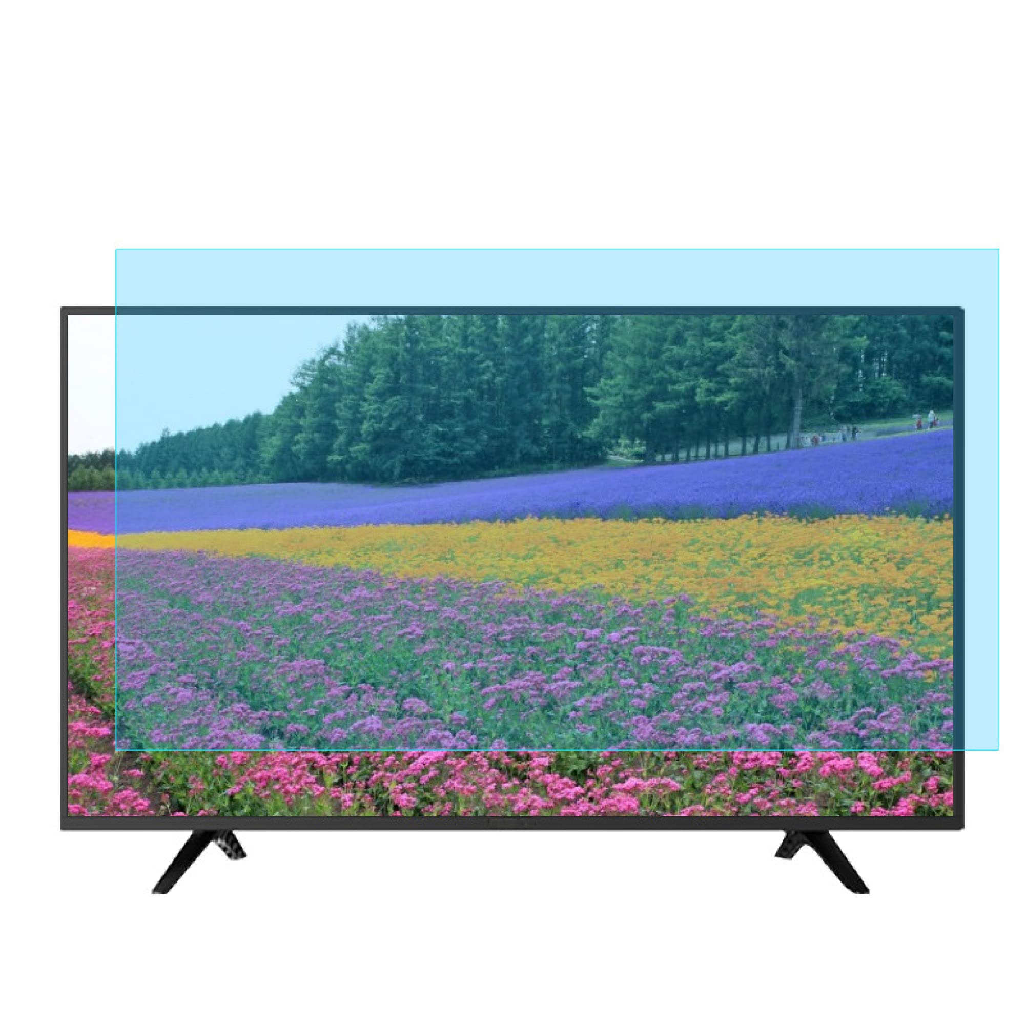 Matowe antyodblaskowe/antyniebieskie światło/pyłoszczelne szkło ochronne do ekranu telewizora, ochrona przed zarysowaniami, ochrona oczu przed ostrymi, Sony, Samsung, Hisense, LG itp. / 40 cali 886 x 498 mm