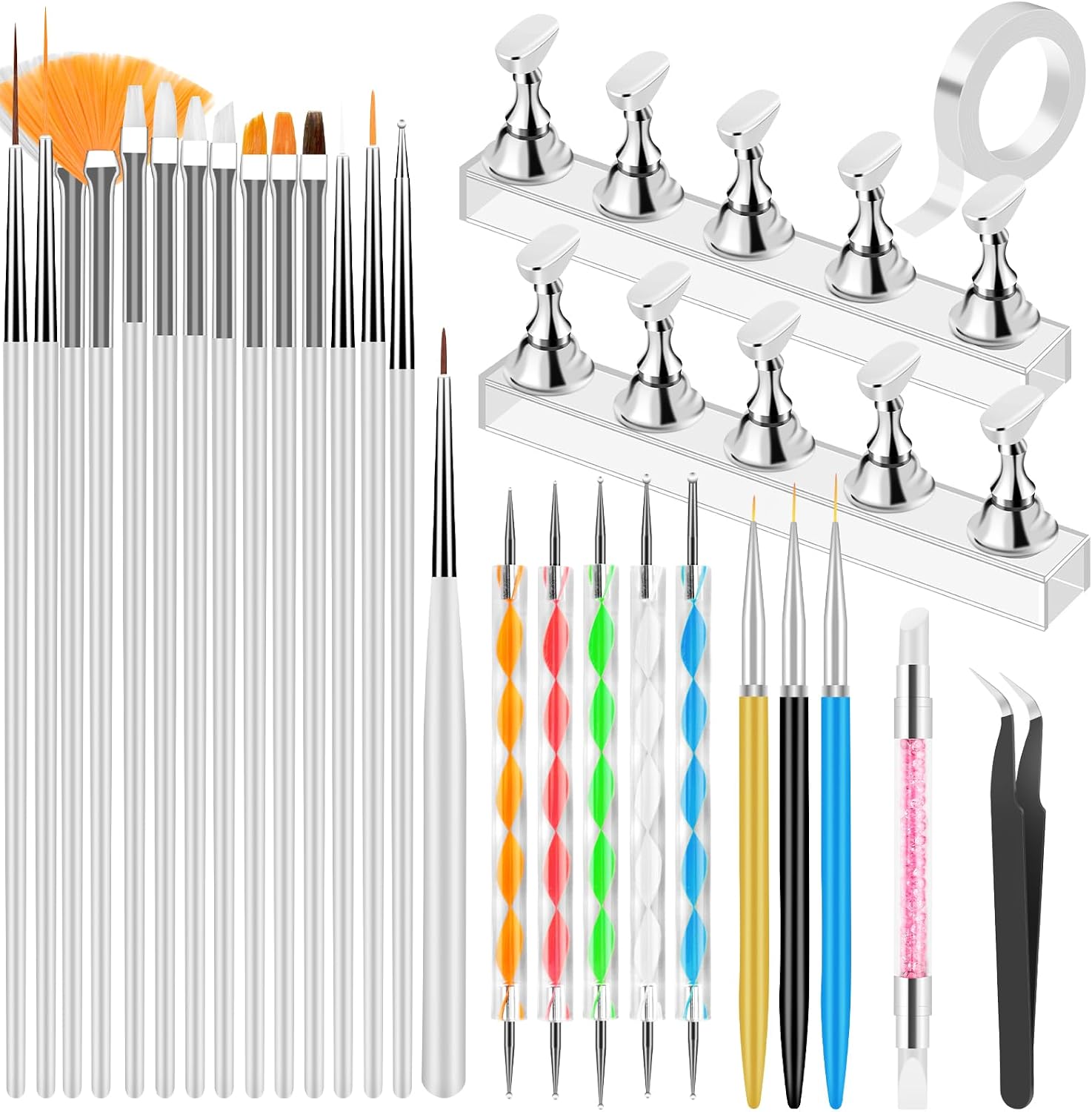 Nail Art Tools Set, Nail Stand for Pr on Holder for Painting