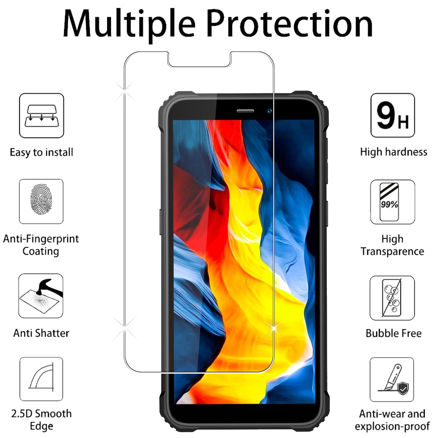 Protections D'écran En Verre Trempé Pour Oukitel WP53 Pro - Lot De 3, Dureté 9H, Anti-traces
