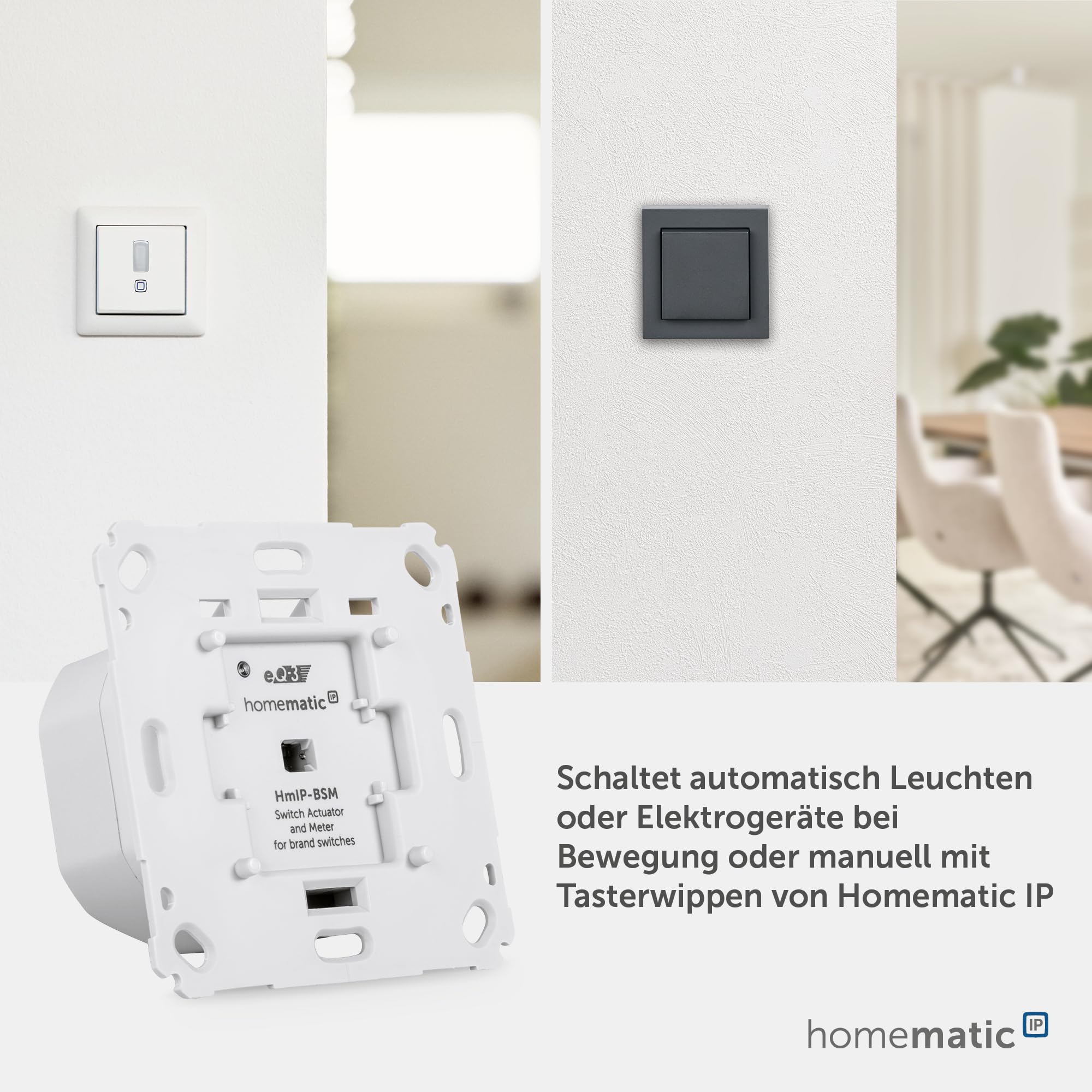 Homematic IP Schalt-Mess-Aktor Smart Home Strom messen Geräte Leuchten App Alexa Google Home 142720A0