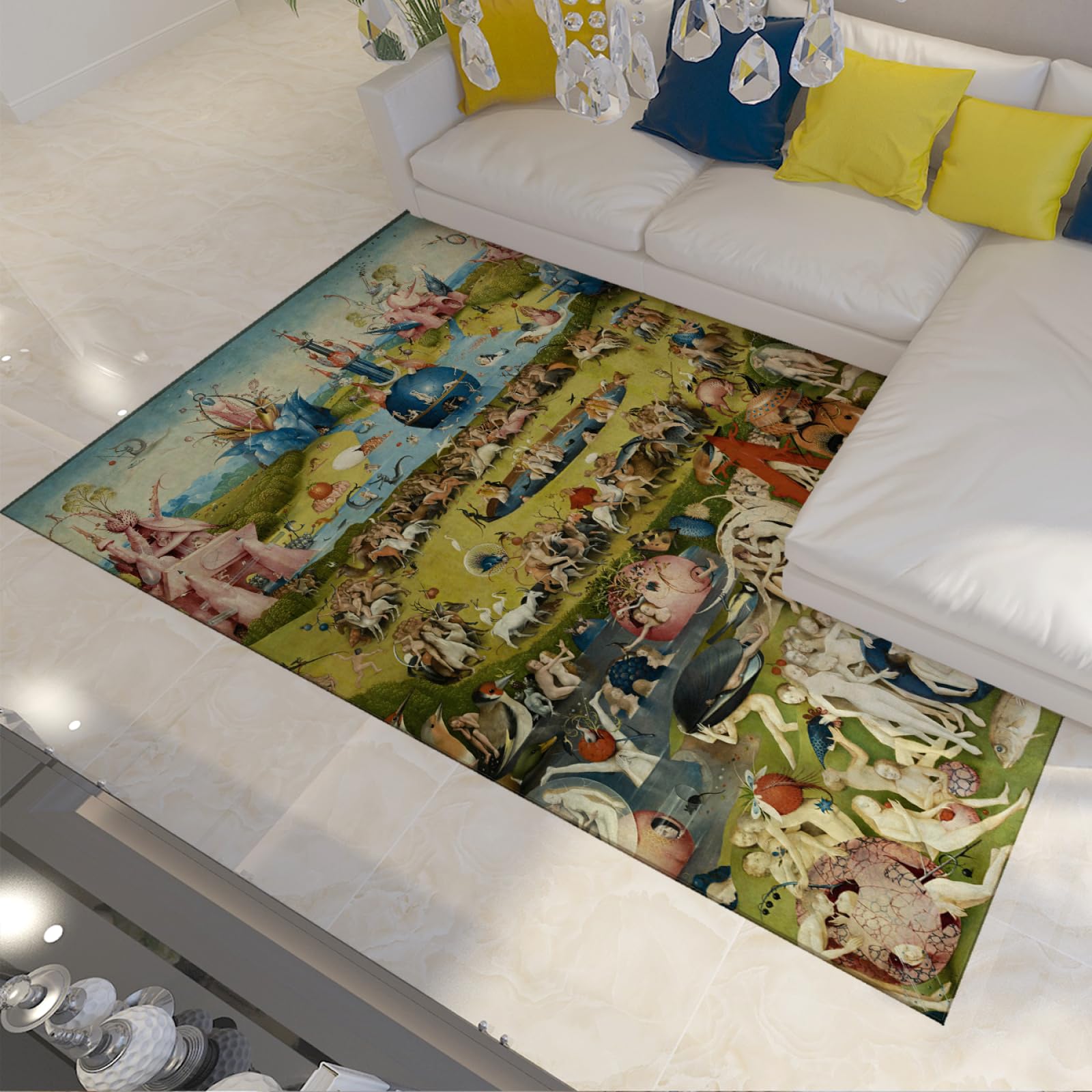 Tapis de style Hieronymus Bosch impression haute fidélité